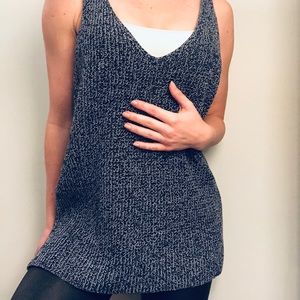Navy sweater tank top